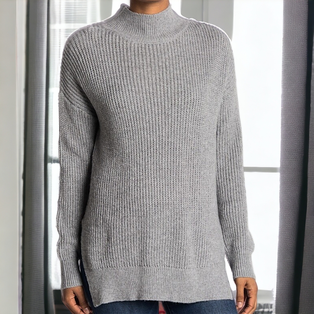 ABOUND Mock Neck Tunic Sweater